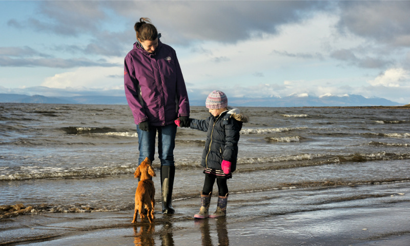 On the beach