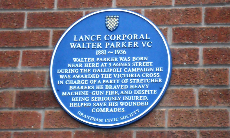 Walter Parker VC Blue Plaque